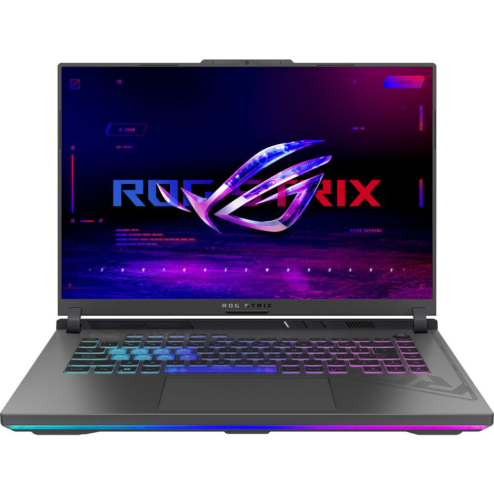 ASUS ROG Strix G16 Gaming G614JV-N3177 - لابتوب 16 بوصة 165 هرتز FHD+ - Core i7-13650HX - ذاكرة وصول عشوائي DDR5 سعة 16 جيجابايت - قرص SSD سعة 512 جيجابايت - بطاقة رسومات RTX 4060 سعة 8 جيجابايت - مفتاح WIN