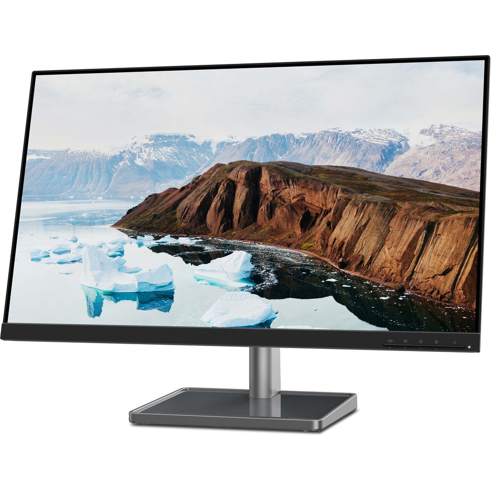 Lenovo L27m-30-2022 - شاشة يومية - 27 بوصة FHD - 75 هرتز - AMD FreeSync - معتمدة للضوء الأزرق المنخفض - حامل قابل للإمالة - مكبرات صوت مدمجة - HDMI وVGA وUSB-C، رمادي