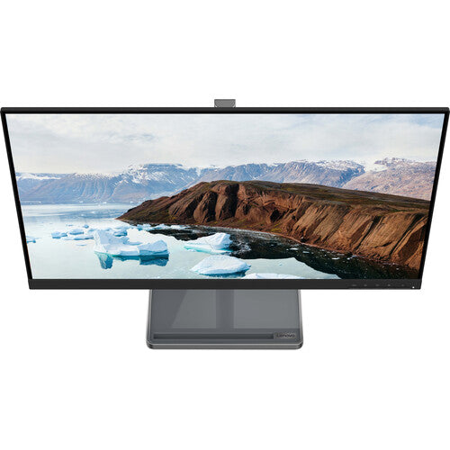 Lenovo L27m-30-2022 - شاشة يومية - 27 بوصة FHD - 75 هرتز - AMD FreeSync - معتمدة للضوء الأزرق المنخفض - حامل قابل للإمالة - مكبرات صوت مدمجة - HDMI وVGA وUSB-C، رمادي