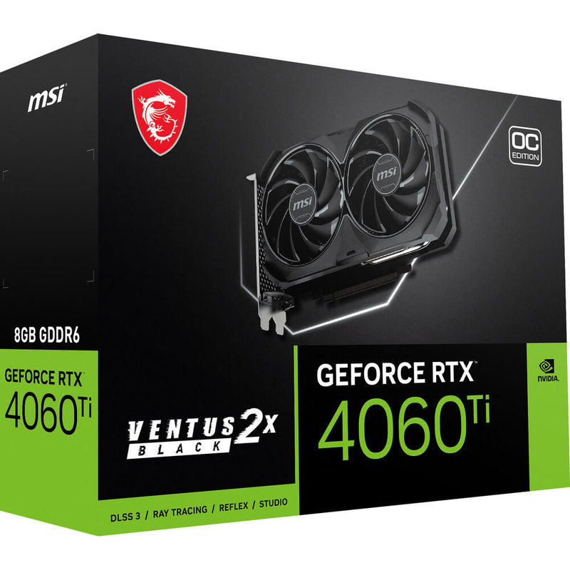 MSI GeForce RTX 4060 Ti VENTUS 2X BLACK 8G OC 8GB Graphics Card