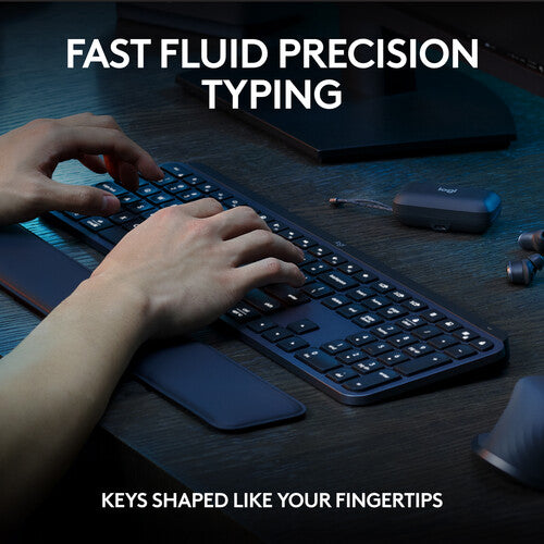 مجموعة لوحة مفاتيح وماوس لاسلكية Logitech MX Keys S (أسود)