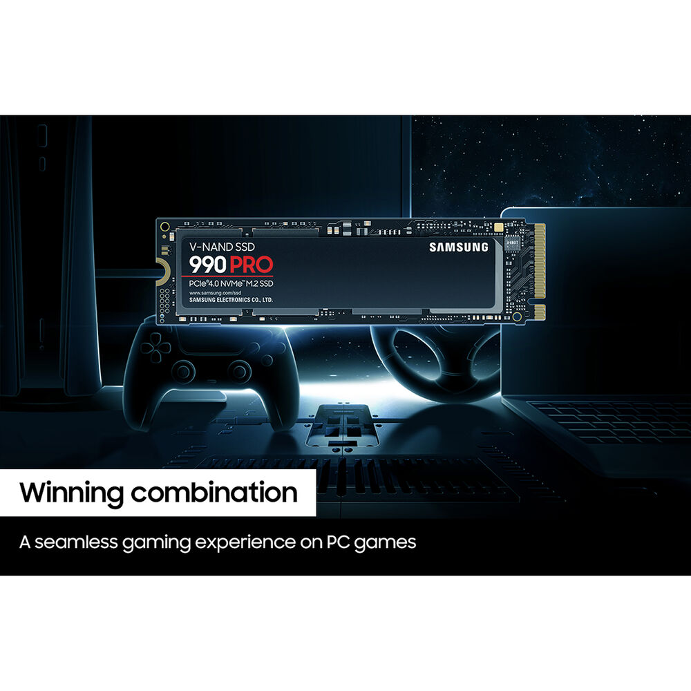 Samsung 990 PRO 4TB NVMe PCIe Gen 4.0 M.2 SSD – Up to 7,450 MB/s
