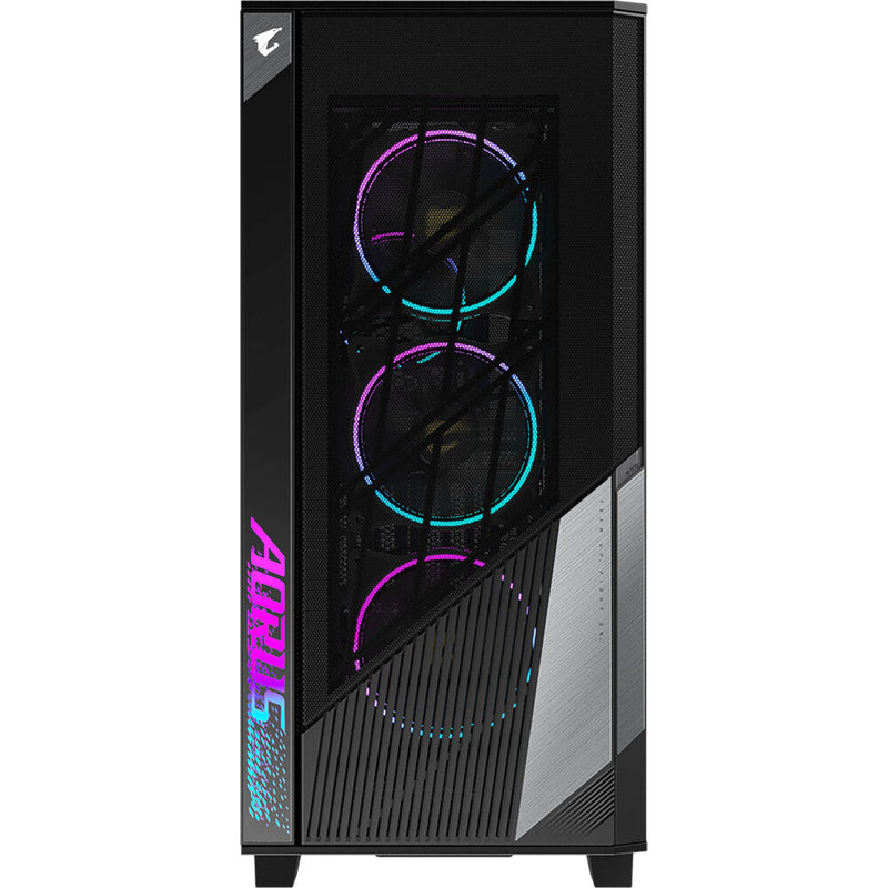 جيجابايت AORUS C500 GLASS حقيبة ألعاب متوسطة البرج (أسود)