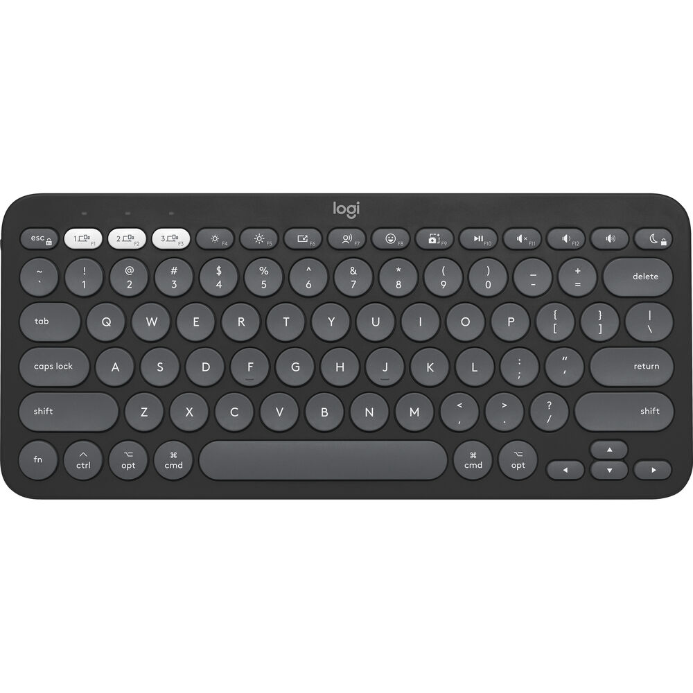 Logitech Pebble Keys 2 K380S Wireless Keyboard (Tonal Graphite) / ( En / Ar )