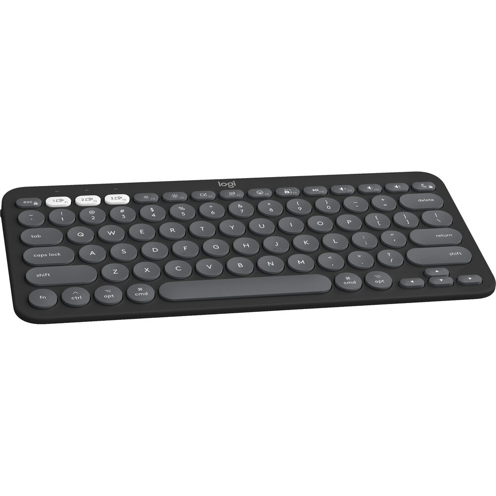 Logitech Pebble Keys 2 K380S Wireless Keyboard (Tonal Graphite) / ( En / Ar )