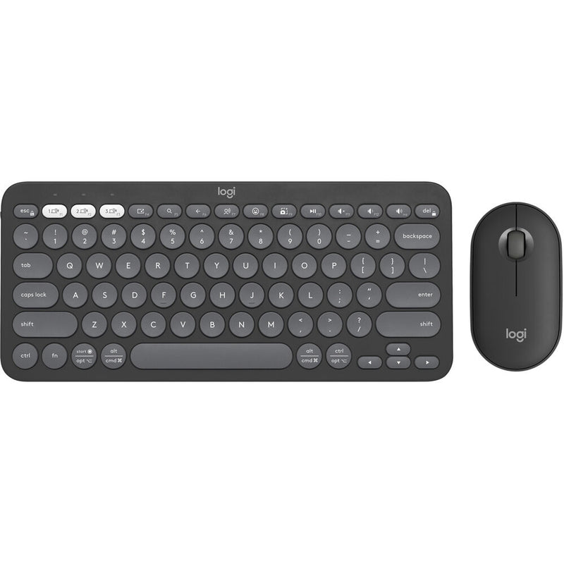 Logitech Pebble 2 Wireless Keyboard and Mouse Combo (Tonal Graphite)