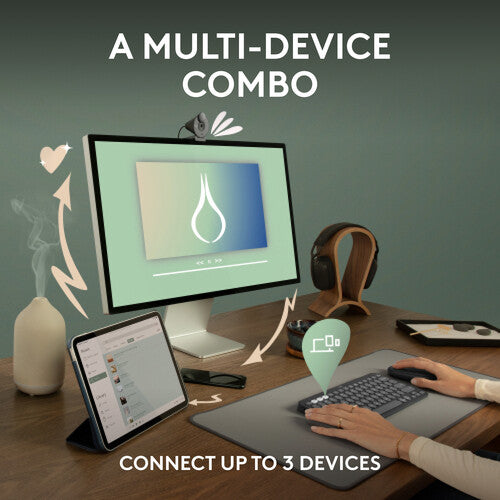 Logitech Pebble 2 Wireless Keyboard and Mouse Combo (Tonal Graphite)
