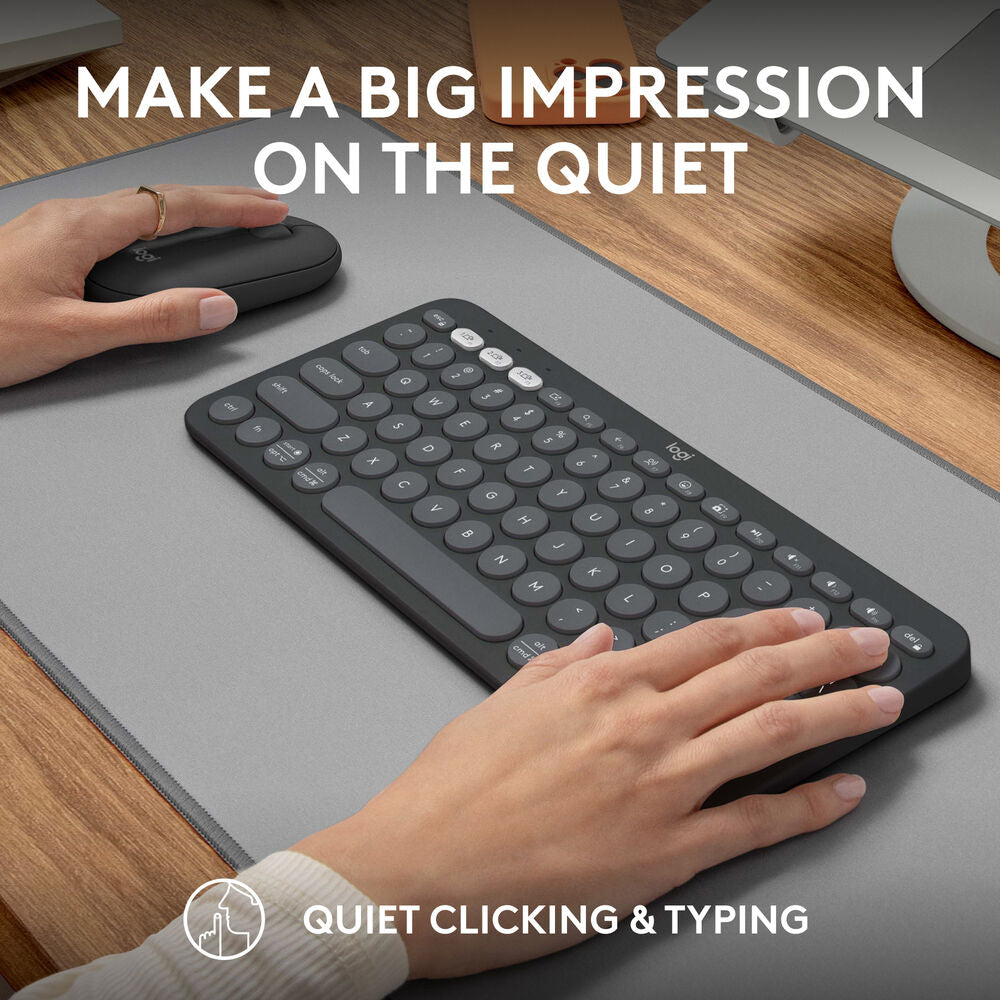 Logitech Pebble 2 Wireless Keyboard and Mouse Combo (Tonal Graphite)