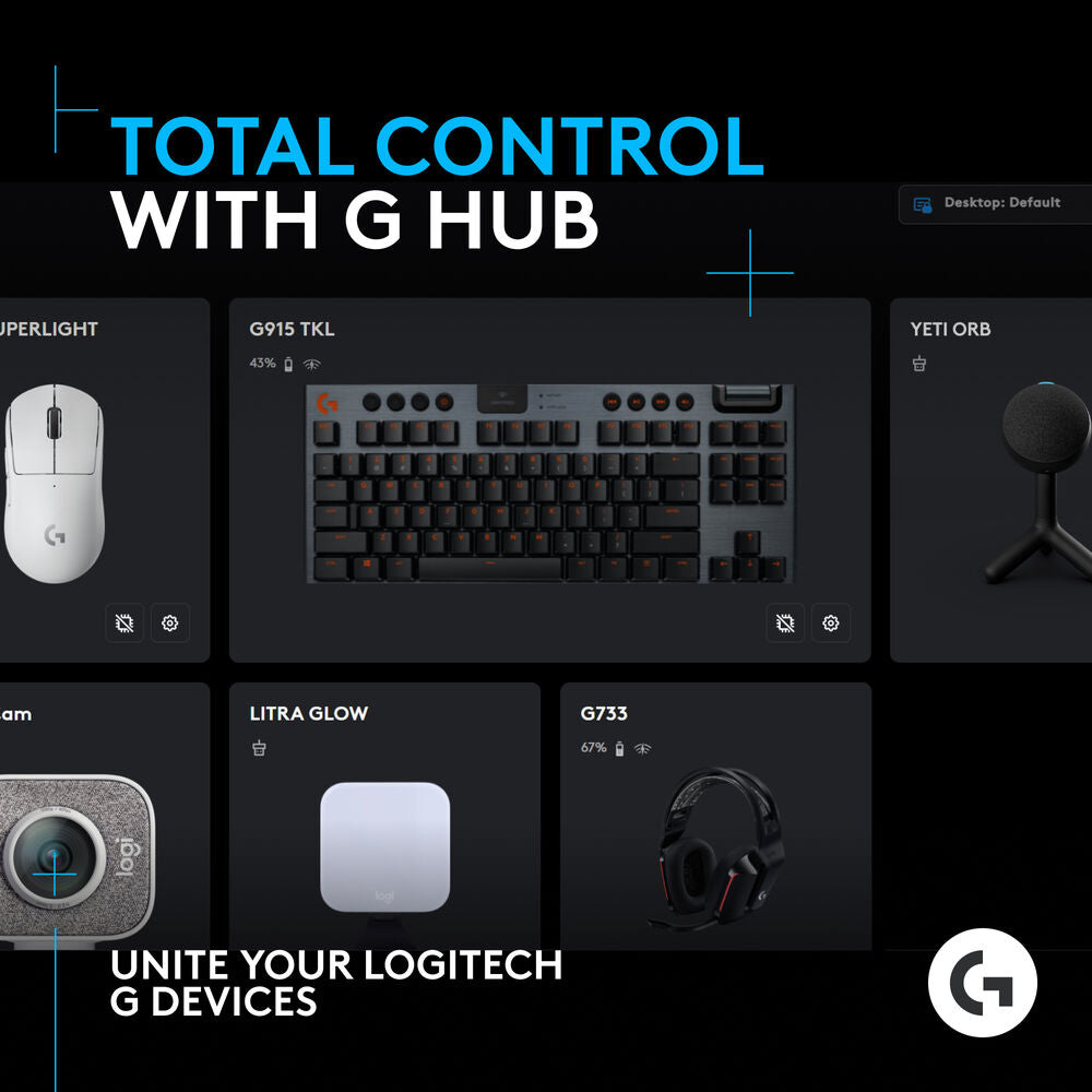 ميكروفون ألعاب Logitech G Yeti Orb RGB USB-C (أسود) 