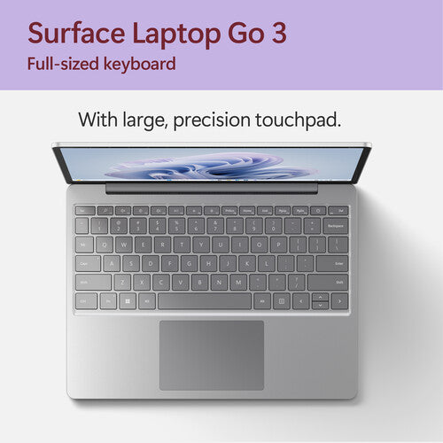 Microsoft 12.4 بوصة Multi-Touch Surface Laptop Go 3 للأعمال - Core i5-1235U - 8 جيجا رام - 256 جيجا SSD - ويندوز 11 هوم