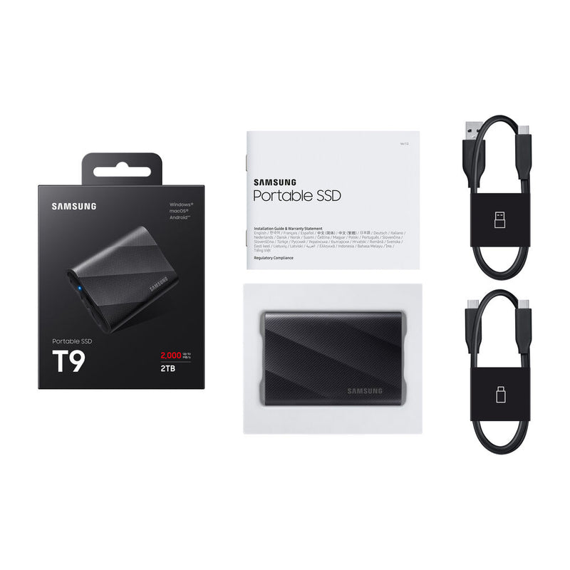 SAMSUNG T9 Portable SSD , USB 3.2 Gen 2x2 External Solid State Drive, Seq. Read Speeds Up to 2,000MB/s for Gaming, Students and Professionals