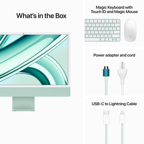 Apple iMac 24" Retina 4.5K display with M3 8-Core CPU 10-Core GPU - 8GB RAM - 512GB SSD (Arabic)