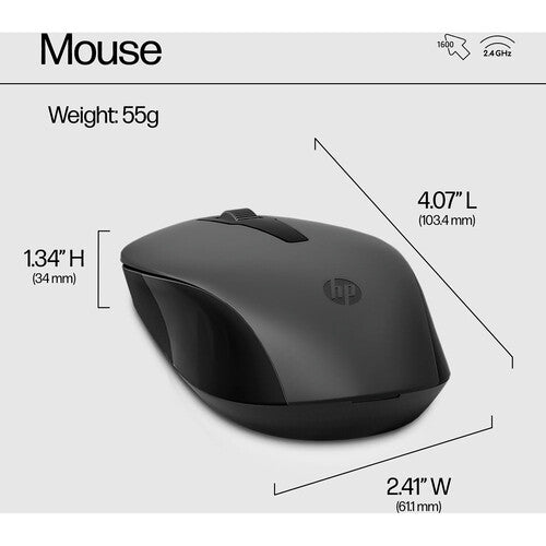 HP 330 Wireless Mouse and Keyboard Combo – Full-Size UK Layout, 2.4GHz Wireless, 1600 DPI Mouse