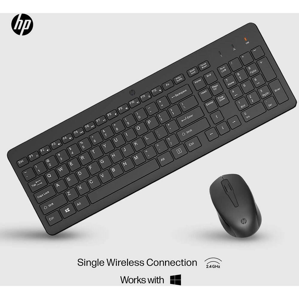 HP 330 Wireless Mouse and Keyboard Combo – Full-Size UK Layout, 2.4GHz Wireless, 1600 DPI Mouse