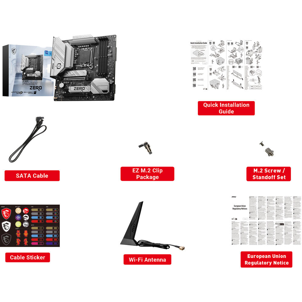 MSI B760M PROJECT ZERO WiFi Motherboard