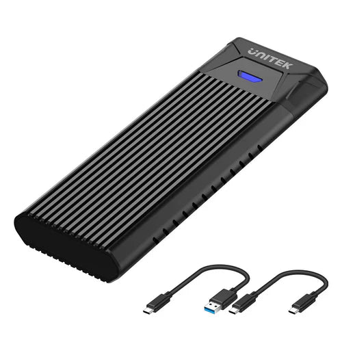 علبة UNITEK SolidForce Lite NVMe M.2 SSD - USB 3.2 الجيل الثاني (10 جيجابت في الثانية)، علبة ألومنيوم بدون أدوات، تدعم UASP، لمحركات أقراص M-Key PCIe SSD