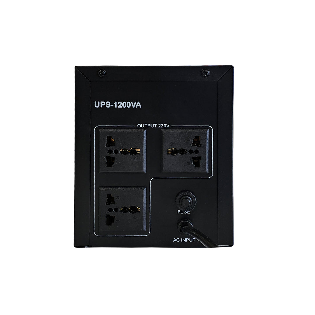 وحدة UPS غير متصلة بالإنترنت من سلسلة N من LamaSsu - 1200 فولت أمبير - 720 واط - مخرج (3) تيار متردد