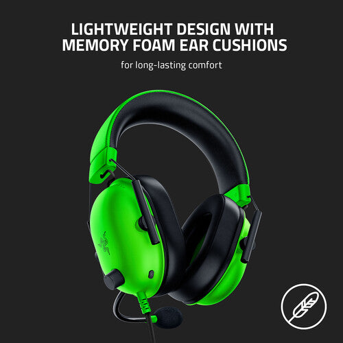 سماعة الألعاب Razer BlackShark V2 X: صوت محيطي 7.1 - مشغلات 50 مم - وسادة إسفنجية الذاكرة - لجهاز PS4، PS5، الكمبيوتر الشخصي (ستيريو فقط) - مقبس صوت 3.5 مم