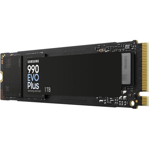 قرص SSD Samsung 990 EVO Plus NVMe M.2 سعة 1 تيرابايت - PCIe 4.0/5.0، سرعة قراءة تصل إلى 7250 ميجابايت/ثانية، سرعة كتابة تصل إلى 6300 ميجابايت/ثانية، بدون ذاكرة DRAM