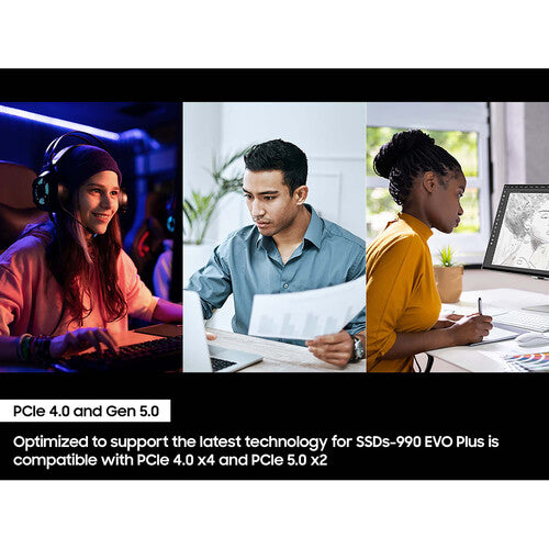 قرص SSD داخلي Samsung 990 EVO Plus PCIe 5.0 x2 M.2 بسعة 4 تيرابايت