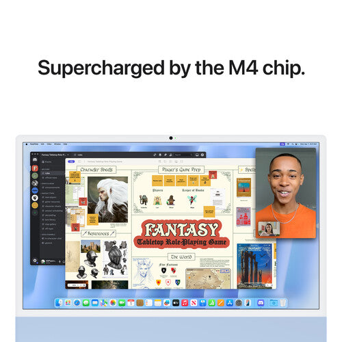 Apple iMac مقاس 24 بوصة بمعالج M4 ثماني النواة ومعالج رسومات ثماني النواة - 16 جيجابايت رام - 256 جيجابايت SSD (عربي، أزرق)