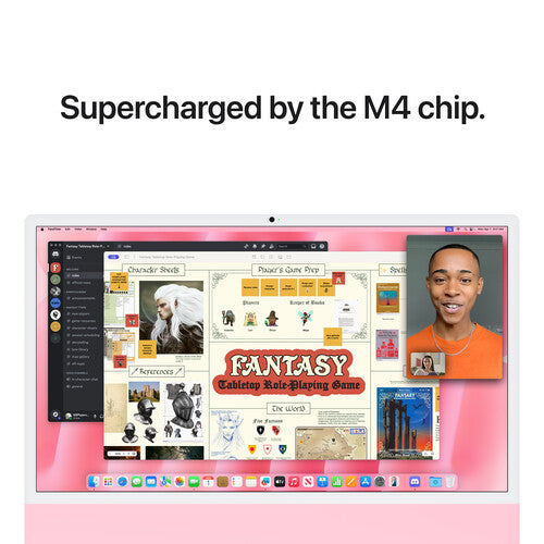Apple 24" iMac with M4 8-Core CPU  8-Core GPU 16GB RAM - 256GB SSD (Arabic, Pink)