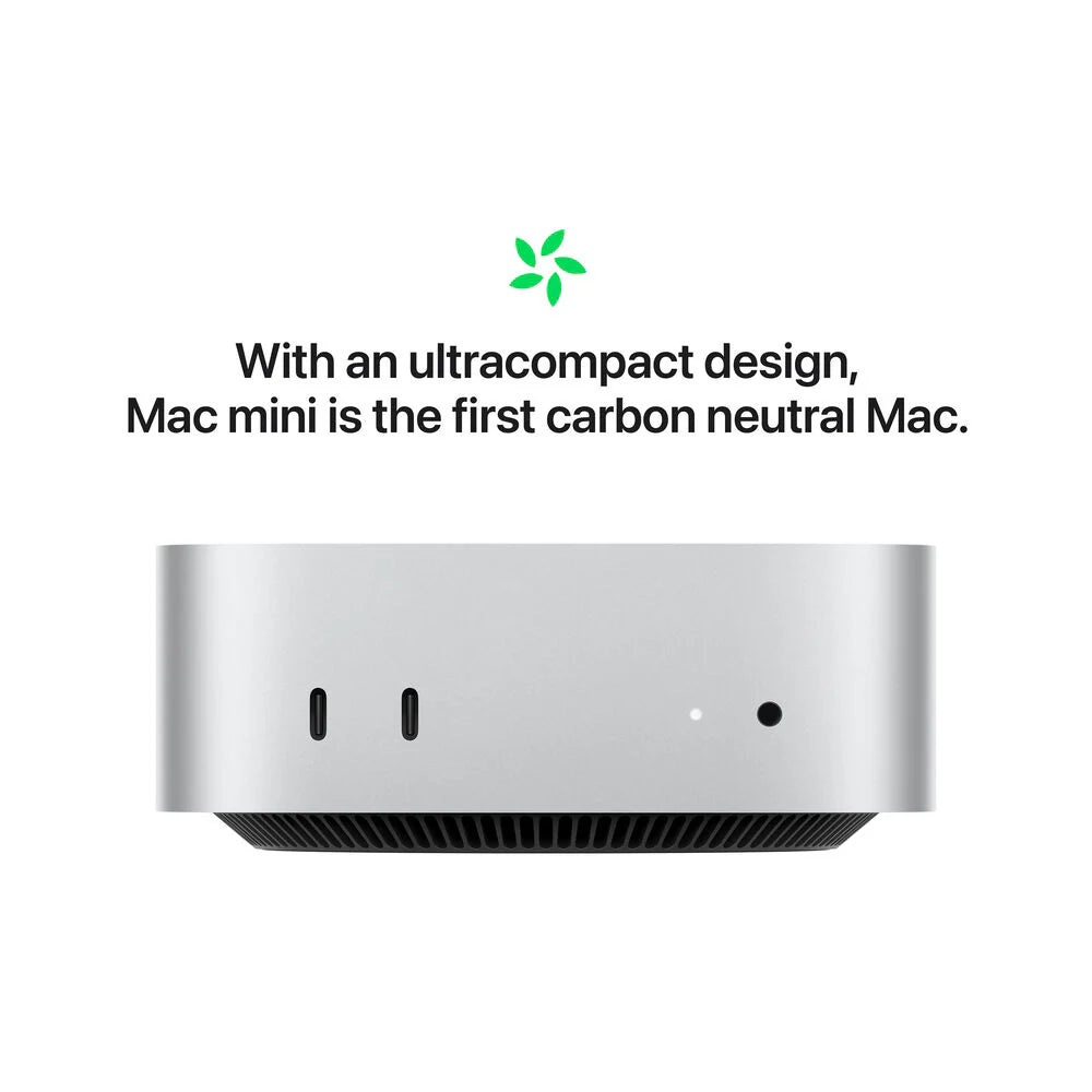 Apple 2024 Mac mini (Apple M4 chip with 10-core cpu and 10-core gpu, 16GB Unified Memory, 512GB) - Silver