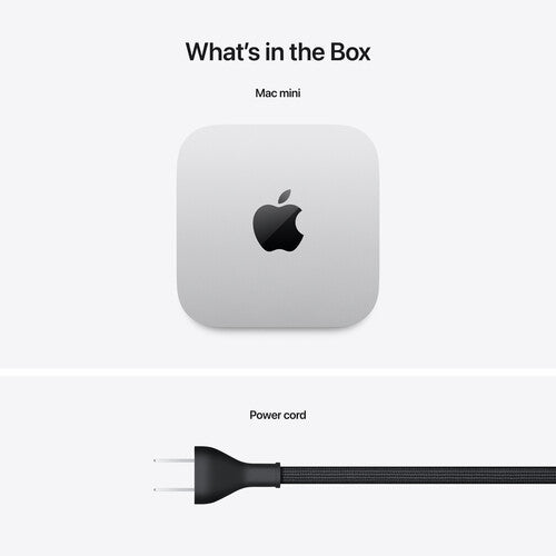 Apple Mac mini (شريحة Apple M4 Pro مع وحدة معالجة مركزية 12 نواة ووحدة معالجة رسومات 16 نواة، ذاكرة موحدة 24 جيجابايت، 512 جيجابايت) - فضي