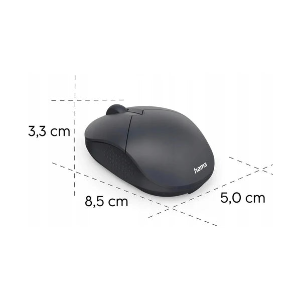 Hama WM-150 Mini Wireless Optical Mouse, Compact Design, USB Receiver, Black – 173076