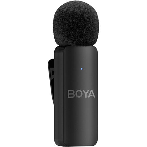 نظام ميكروفون لاسلكي BOYA BY-V4 لأربعة أشخاص، بتردد 2.4 غيغاهرتز، و4 أجهزة إرسال فائقة الصغر، ومستقبل TRS مقاس 3.5 مم | صوت بتنسيق 48 كيلوهرتز/16 بت، وإلغاء الضوضاء بنقرة واحدة، ومدى يصل إلى 200 م، للكاميرات والهواتف الذكية – أسود