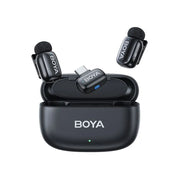 BOYA Mini 14 Dual Wireless Microphone – Type‑C Receiver, 3‑Level AI Noise Cancellation, 3 Voice Modes, 48 kHz/16‑bit, 100 m Range, 30 h Battery with Charging Case