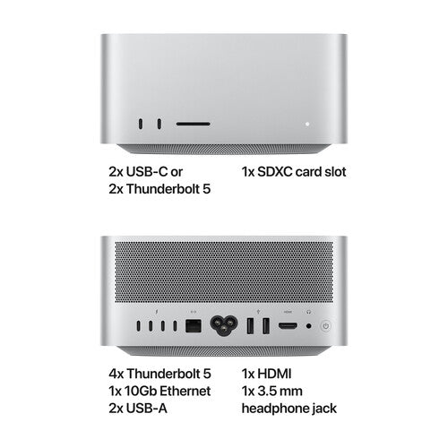 Apple Mac Studio مع M4 Max 14-Core - ذاكرة وصول عشوائي (RAM) سعة 36 جيجابايت - قرص SSD سعة 512 جيجابايت - وحدة معالجة رسومات (GPU) سعة 32 نواة 