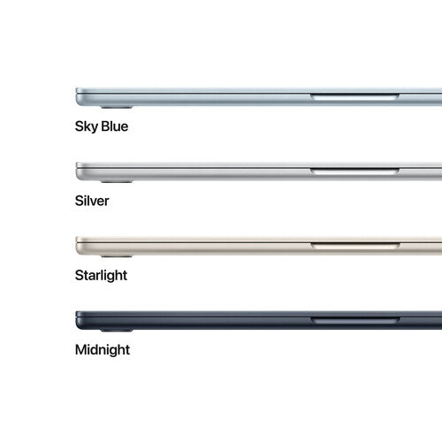 جهاز Apple MacBook Air M4 مقاس 15 بوصة - معالج 10 أنوية - ذاكرة وصول عشوائي (RAM) سعة 24 جيجابايت - قرص SSD سعة 512 جيجابايت - وحدة معالجة رسومات (GPU) 10 أنوية 