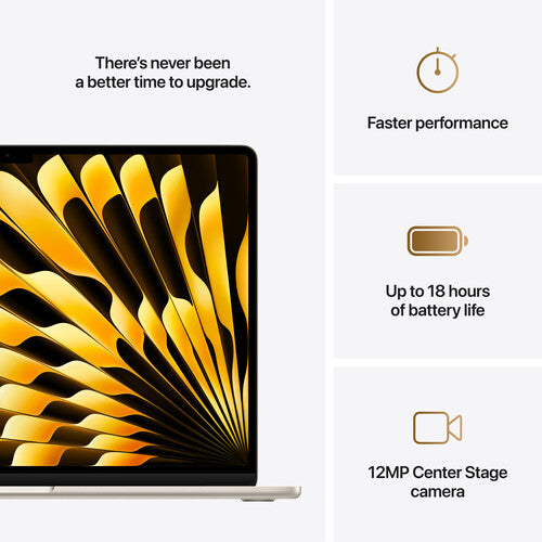 Apple MacBook Air مقاس 13 بوصة - M4 10 نوى - 16 جيجابايت رام - 512 جيجابايت SSD - معالج رسومي 10 نوى - Starlight