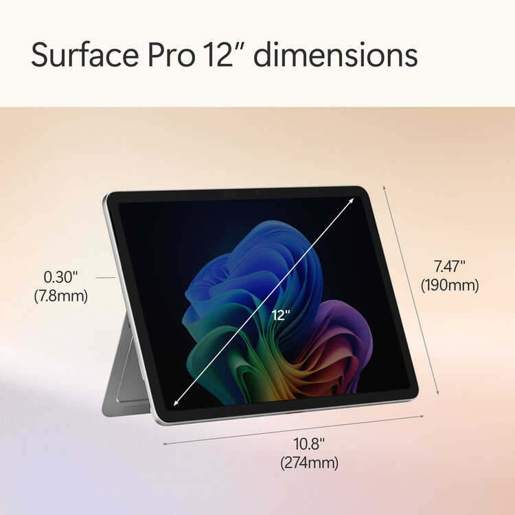 مايكروسوفت سيرفيس برو كوبايلوت+ 12" - شاشة لمس LCD بحجم 12" - سناب دراجون إكس بلس - ذاكرة عشوائية 16 جيجابايت - قرص تخزين صلب 512 جيجابايت SSD - معالج رسوميات كوالكوم أدريانو - ويندوز 11 هوم