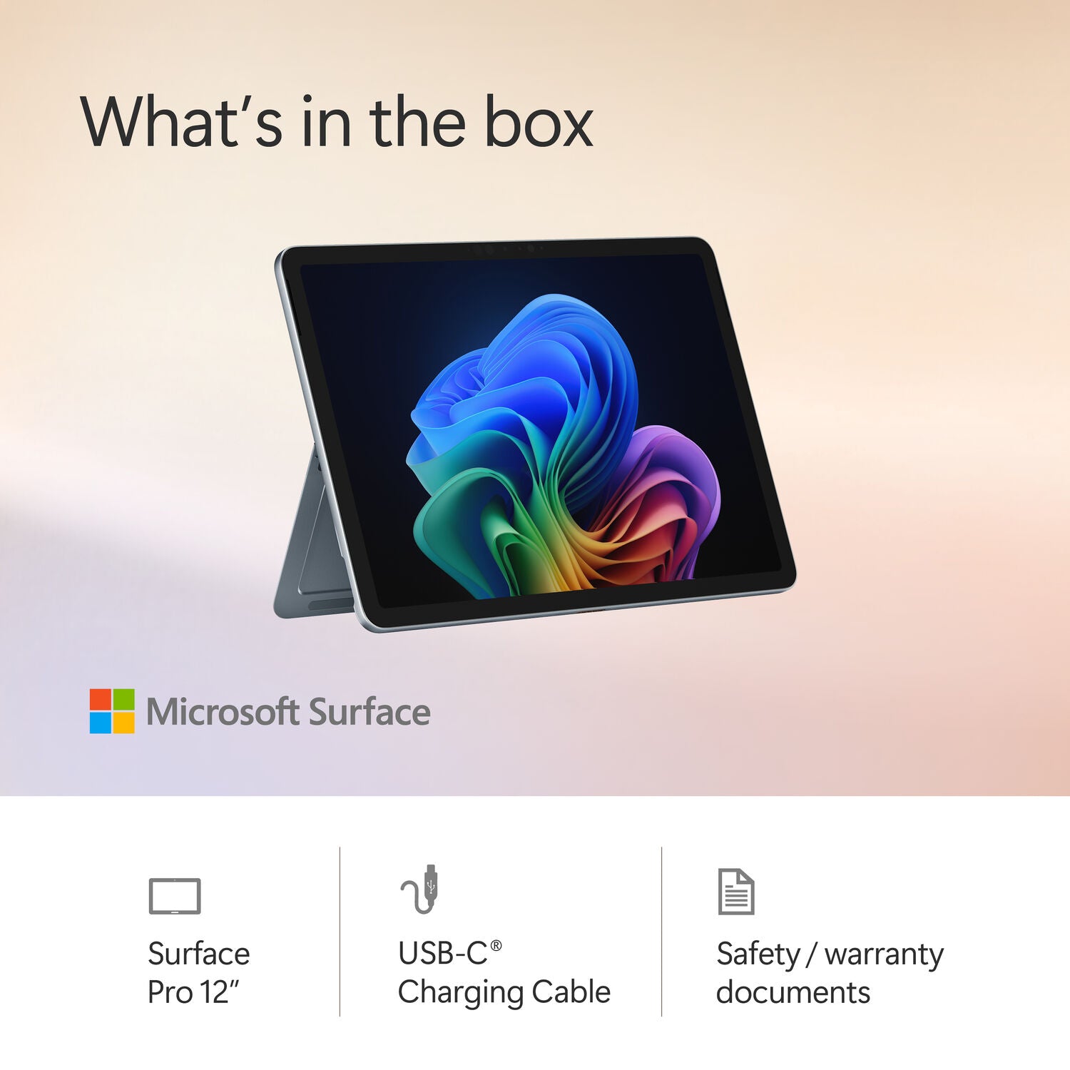 Microsoft 12" Surface Pro Copilot+ PC - 12" LCD Touchscreen - Snapdragon X Plus - 16GB RAM - 512GB - Qualcomm Adreno GPU - Windows 11 Home (Ocean)