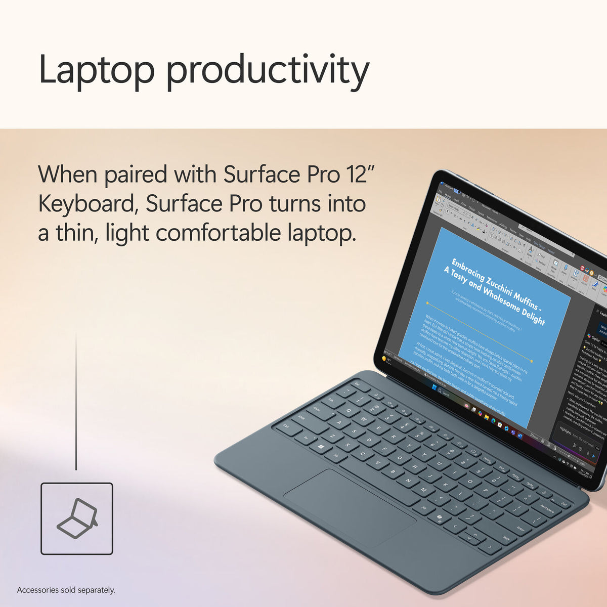 Microsoft 12" Surface Pro Copilot+ PC - 12" LCD Touchscreen - Snapdragon X Plus - 16GB RAM - 512GB - Qualcomm Adreno GPU - Windows 11 Home (Ocean)