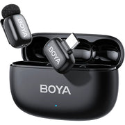 ميكروفون لافاليير لاسلكي فائق الصغر BOYA Mini 2-05، مستقبل USB-C، صوت بدقة 48kHz/24-bit، إلغاء ضوضاء بالذكاء الاصطناعي حتى ‎-40dB، مدى 100m، عمر بطارية 30H، وميكروفون يُثبت بالمشبك بوزن 5g