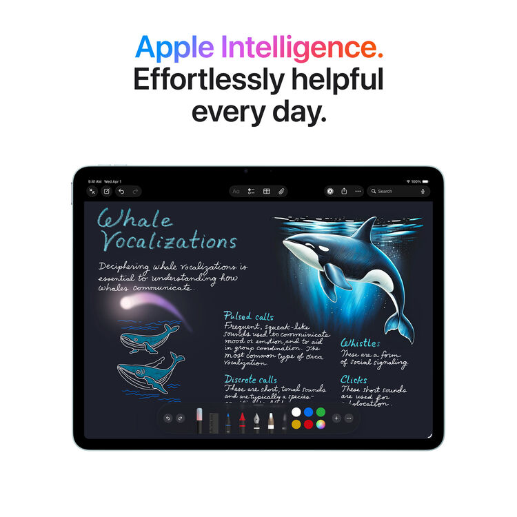آيباد Air مقاس 13 بوصة من Apple بمعالج M4 - ذاكرة RAM بسعة 12GB - SSD بسعة 128GB - Wi‑Fi فقط