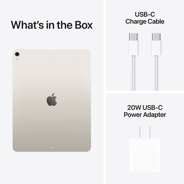 آيباد Air مقاس 13 بوصة من Apple بمعالج M4 - ذاكرة RAM بسعة 12GB - SSD بسعة 128GB - Wi‑Fi فقط