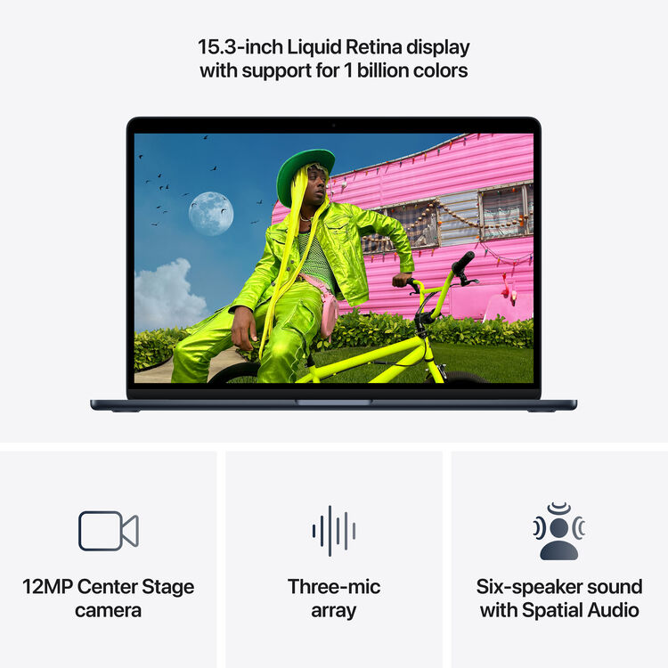 Apple 15" MacBook Air M5 10-Core CPU - 16GB RAM -  1TB SSD - 10-Core GPU - Arabic (Midnight)