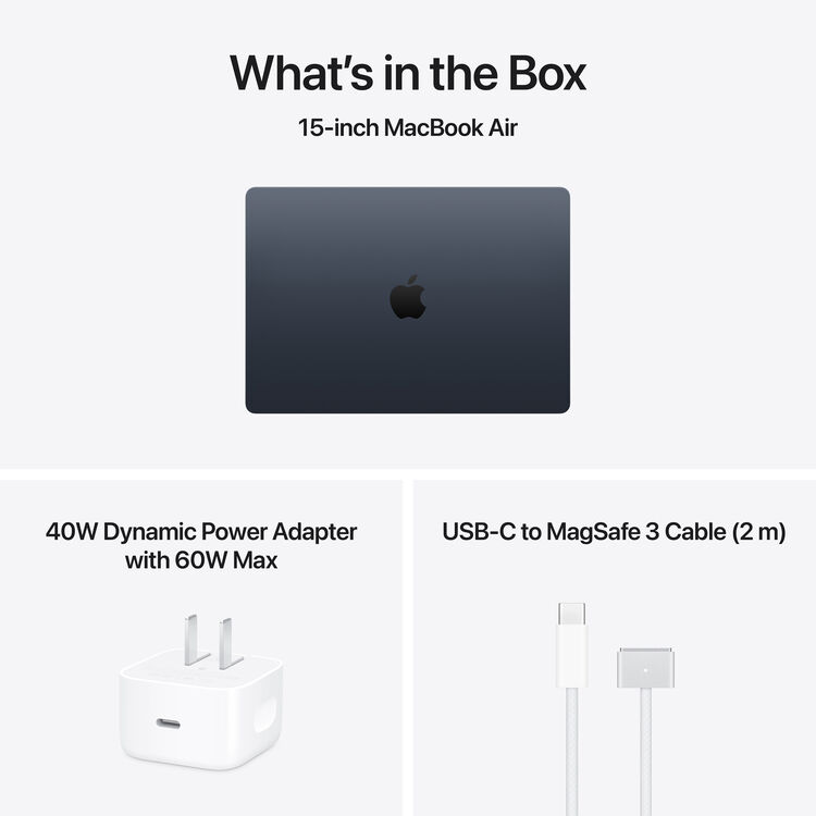 Apple 15" MacBook Air M5 10-Core CPU - 24GB RAM - 1TB SSD - 10-Core GPU - Arabic (Midnight)