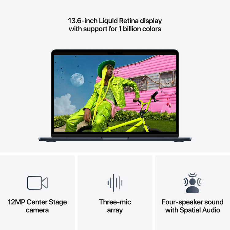 Apple 13.6"MacBook Air M5 10-Core CPU - 16GB RAM - 512GB SSD -  8-Core GPU - Arabic (Midnight)