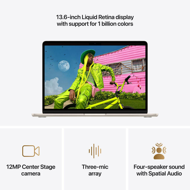 Apple 13" MacBook Air M5 - 10-Core CPU - 16GB RAM - 1TB SSD - 10-Core GPU  - Arabic (Starlight)