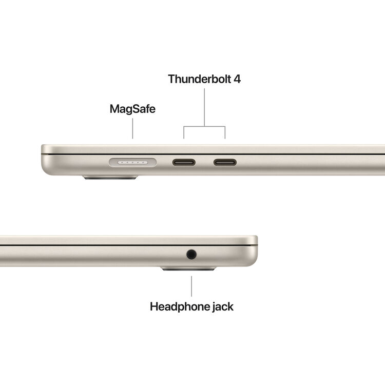 MacBook Air M5 مقاس 15 بوصة من Apple - معالج عشاري النواة - 16 جيجابايت RAM - 1 تيرابايت SSD - وحدة معالجة رسومات جرافيكية عشاري النواة - عربي (لون ضوء النجوم)