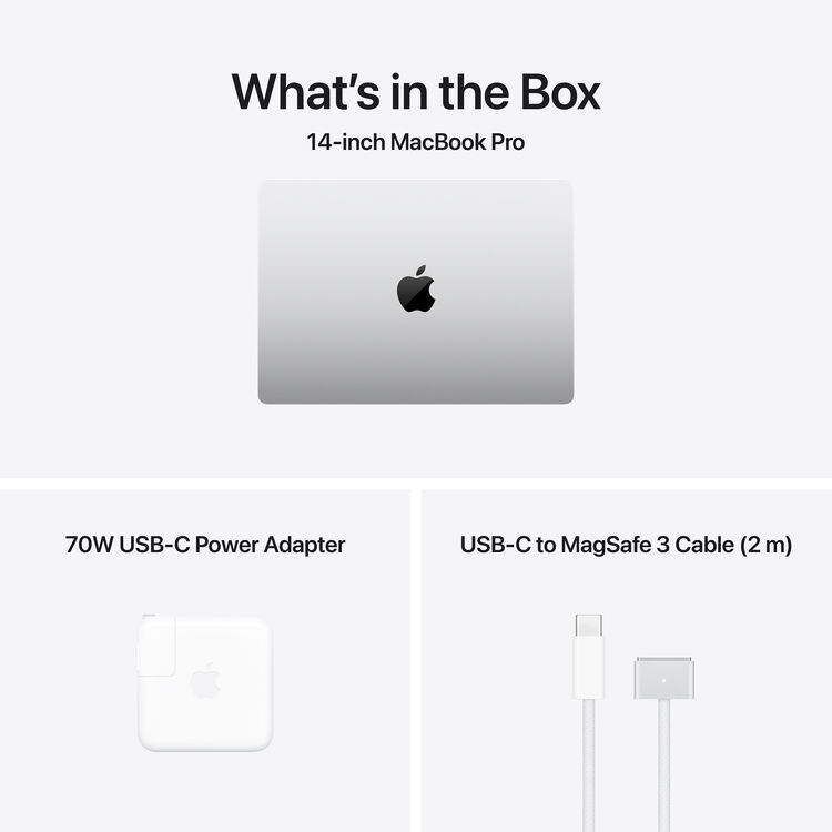 Apple 14" MacBook M5 Pro - 18-Core CPU - 24GB  RAM - 2TB SSD - 20-Core GPU  - Arabic (Silver)