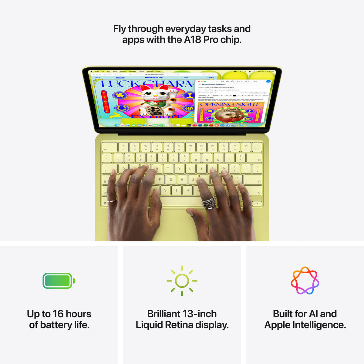 Apple 13" MacBook Neo A18 Pro 6-Core CPU -8GB RAM - 512GB SSD - 5-Core GPU - Arabic(Citrus)