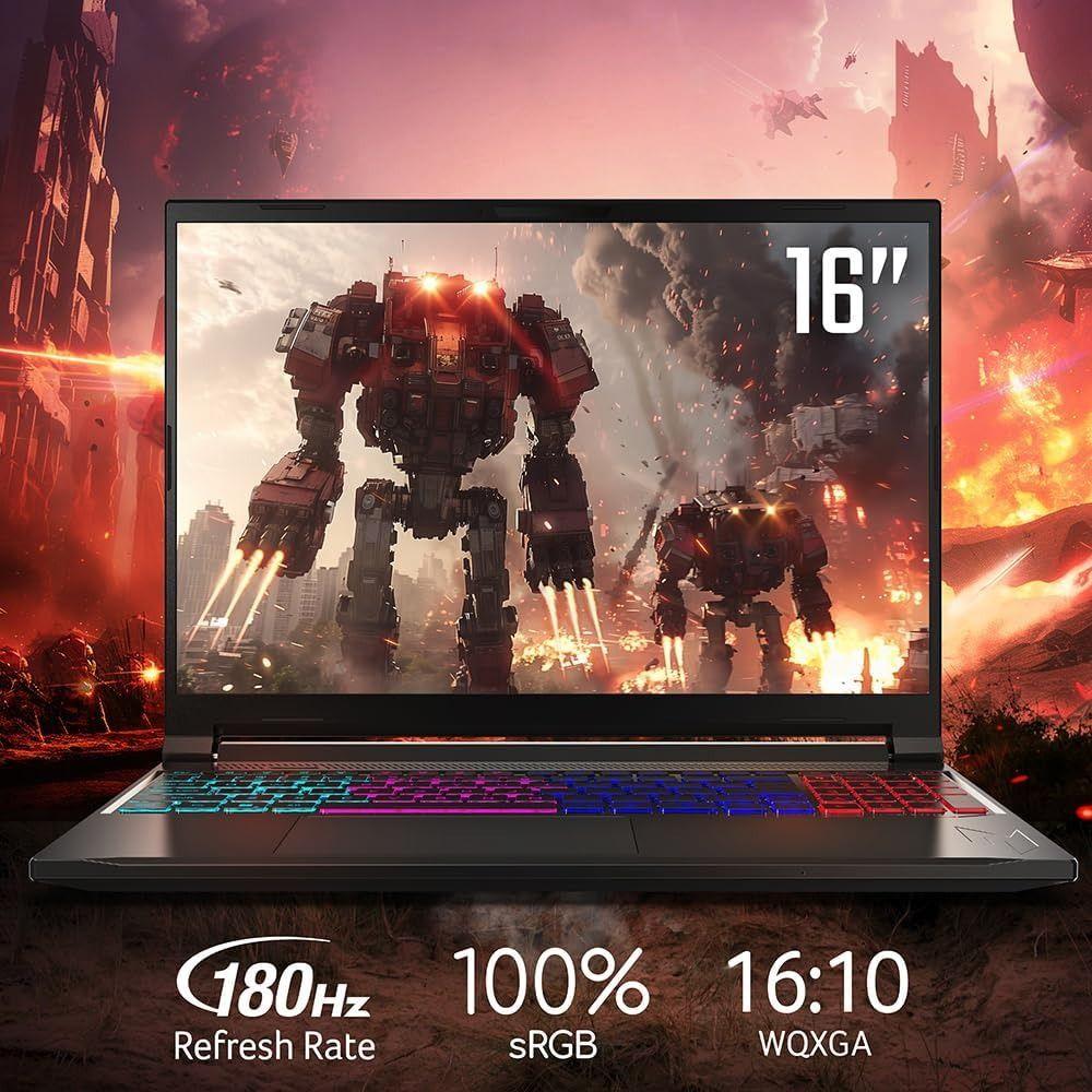 آيسر نيترو في 16 إس إنتل ANV16S-71-97BE - شاشة IPS بحجم 16 بوصة 180 هرتز - معالج إنتل كور 9 270H - ذاكرة عشوائية 16 جيجابايت - قرص تخزين صلب 1 تيرابايت من نوع SSD - بطاقة رسوميات نفيديا RTX 5070 بسعة 8 جيجابايت - نظام ويندوز 11 برو K