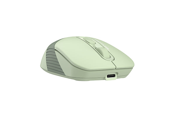 A4TECH FB10CS Bluetooth & 2.4GHz Wireless Mouse, 3-Device Switching, 2000 DPI Adjustable, Rechargeable USB-C, 4 Buttons, Nano Receiver
