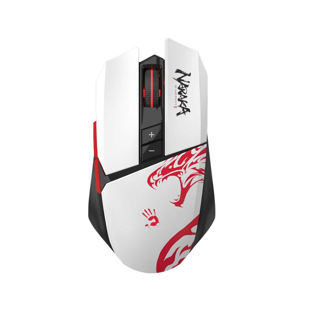 Bloody R36 Ultra Naraka Wireless Gaming Mouse — Alpha 12K Sensor, 12,000 CPI, 1ms Response, RGB Lighting
